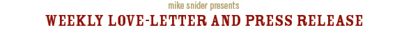 mike snider presents the AllGood Cafe Love Letter and Press Release